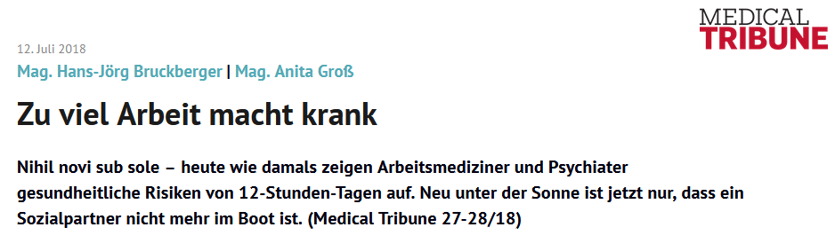 Artikel Medical Tribune