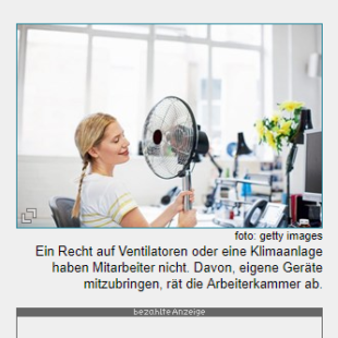 Muss man bei der größten HItze arbeiten