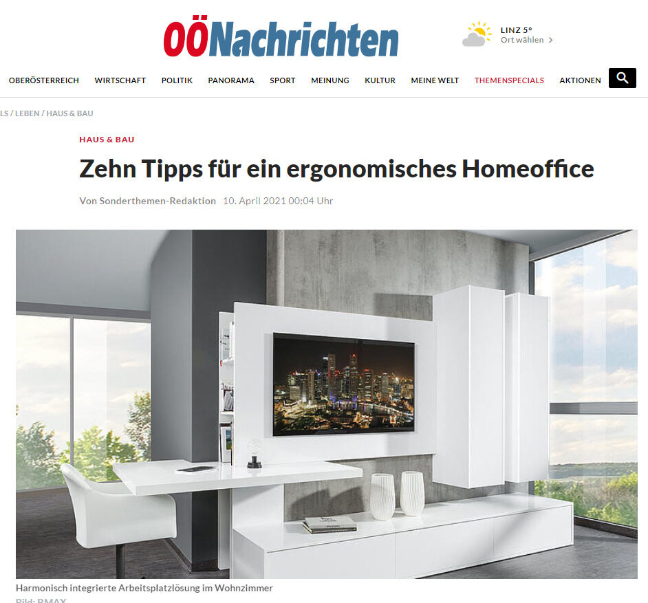 tipps für ein ergonomisches Homeoffice